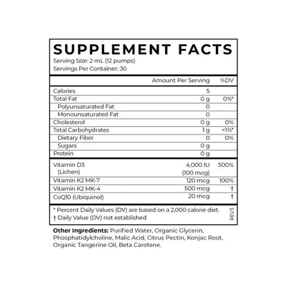 Liposomal Vitam D3+K2+CoQ10